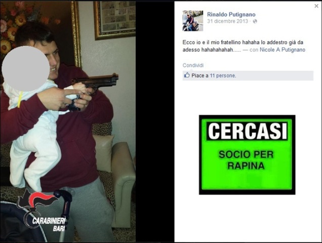 Reclutava complivi rapinatori su Fb, arrestato