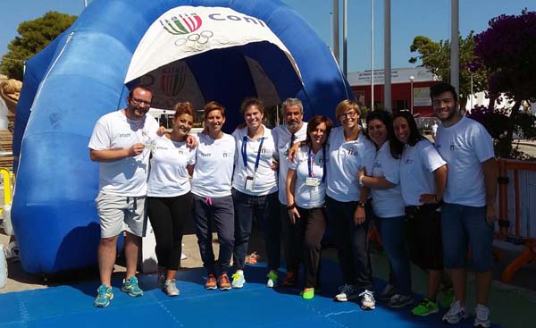 Lo staff Coni al Villaggio dello Sport