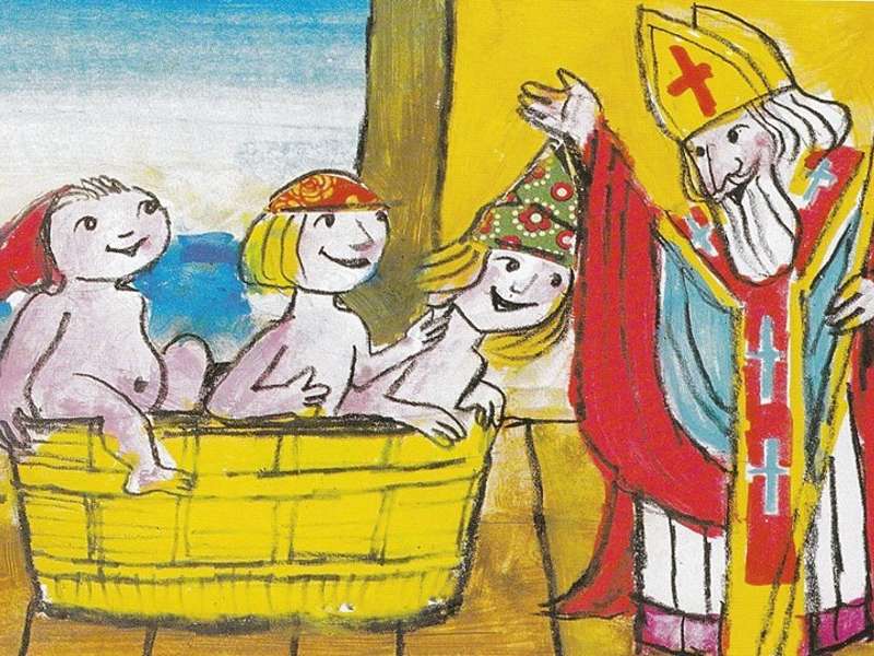 San Nicola e i bambini - Emanuele Luzzati