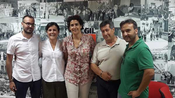 fillea cgil da sin Toma-Fragassi-Cancelli-Penna Fillea Puglia-Maggiore