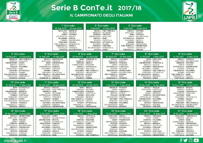Calendario_SerieB conte.it 17-18
