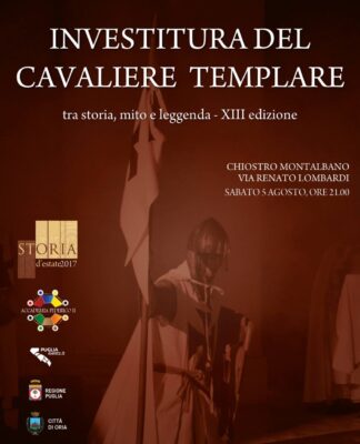 Locandina Investitura Cavaliere Templare Oria 2017