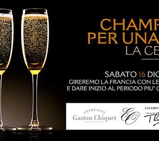 Champagne per una notte – La Cena oggi a Trani