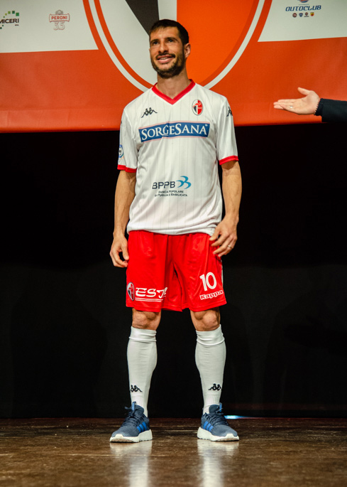 Short De Match Bari – Zeus, Série B 2017-2018, Blanc, Taille L (Occasion)