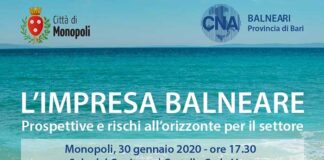 Imprese balneari, se ne parla oggi a Monopoli in un incontro organizzato dal Cna