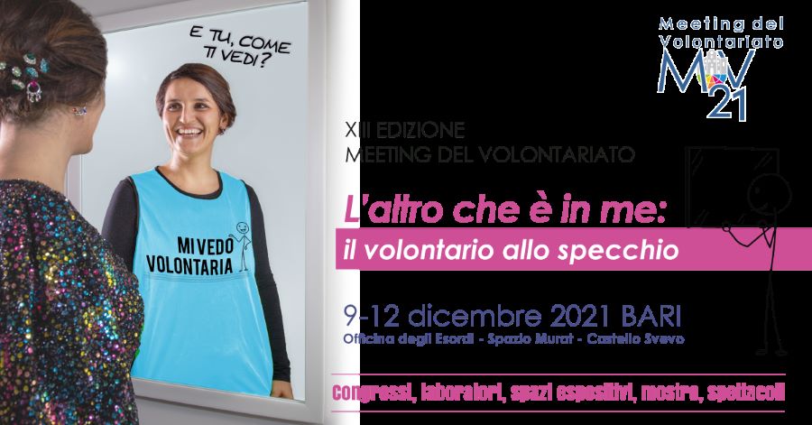 Locandina XIII Meeting del Volontariato, L'altro che è in me il volontario allo specchio