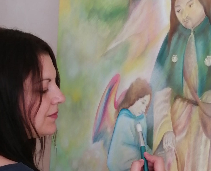 Valentina Savina Vurchio dipinge San Rocco