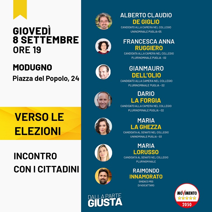 locandina m5s modugno