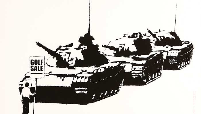 05. Golf Sale, 2004, Screen print on paper, 49.2 x 34.5 cm