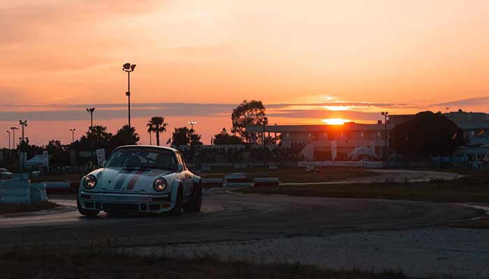Rally Salento Storico 23 Porsche Russo al tramonto Pista Salentina ph Salcuni