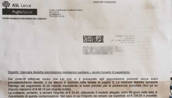 disdetta prenotazione