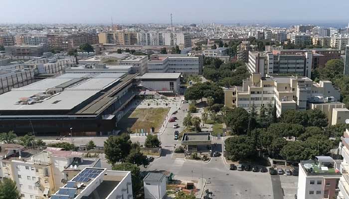 Immagine aerea con ingresso carrabile Poliba via Orabona