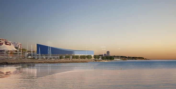 Nuovo Stadio del Nuoto Taranto_vista dal mare