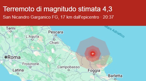 terremoto puglia
