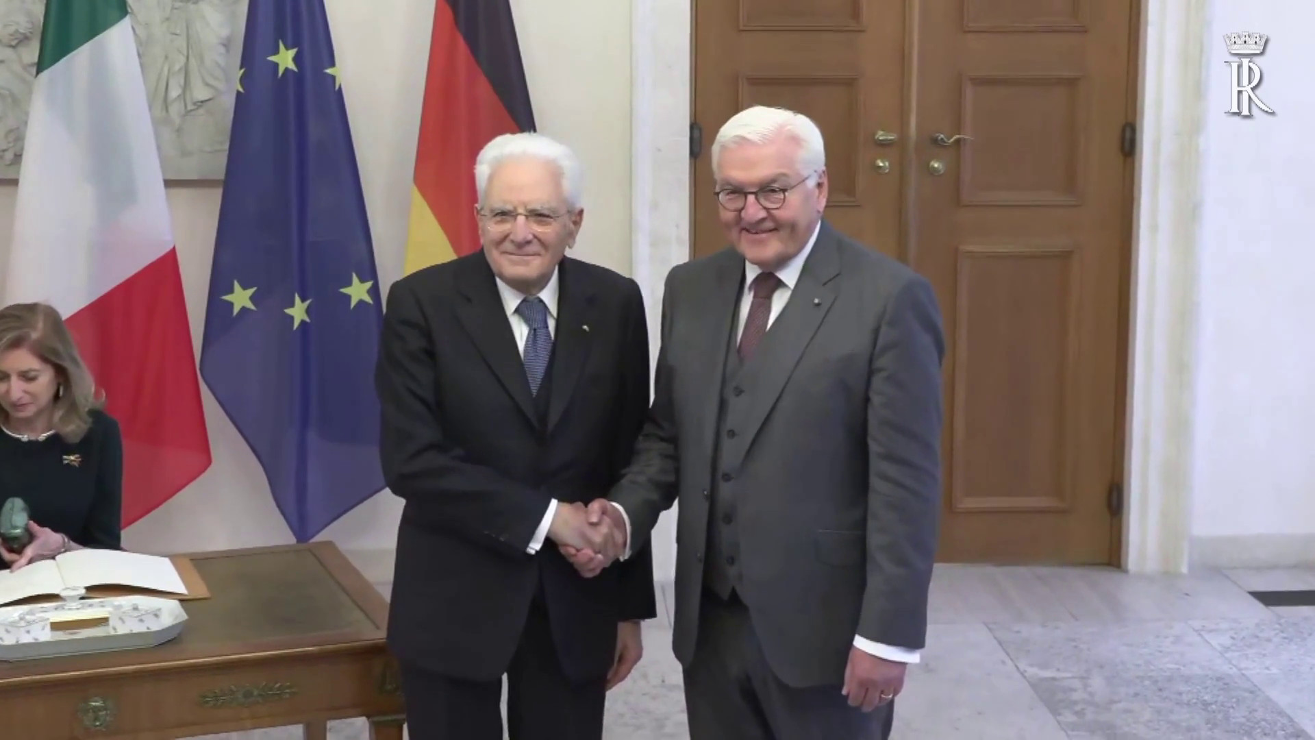 Mattarella a colloquio con Steinmeier a Palazzo Belleuve, a Berlino