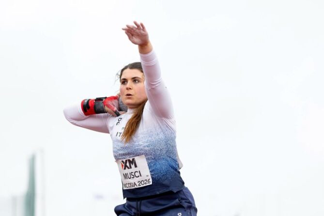 Anna Musci in gara in Coppa Europa lanci a Nicosia (Cipro) Ph. FIDAL