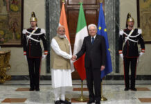 Mattarella riceve il primo ministro indiano Modi