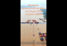 Cina, completata chiusura del ponte ferroviario ad alta velocità sullo Yangtze