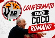 Basket Serie C: l’AP BricoCasa Monopoli riparte da Coach Coco Romano