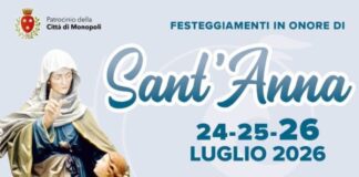 A Monopoli tre giorni di festeggiamenti in onore di Sant’Anna