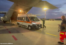 Aeronautica Militare, trasporto d’urgenza per paziente da Napoli a Bergamo