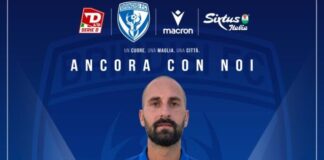 Calcio, Brindisi FC, ufficiale il rinnovo di Alex Benvenga