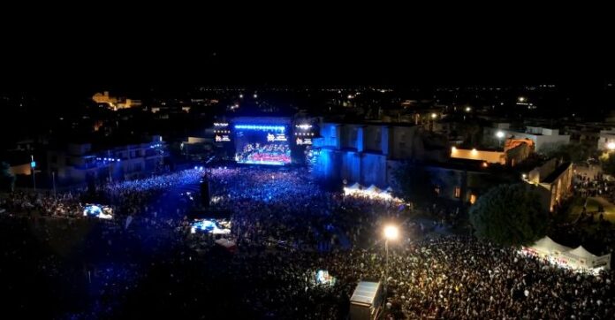Concertone 2025 dall'alto