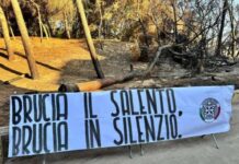 Emergenza incendi in Salento: la denuncia di CPI Lecce contro le istituzioni e l’appello alla comunità
