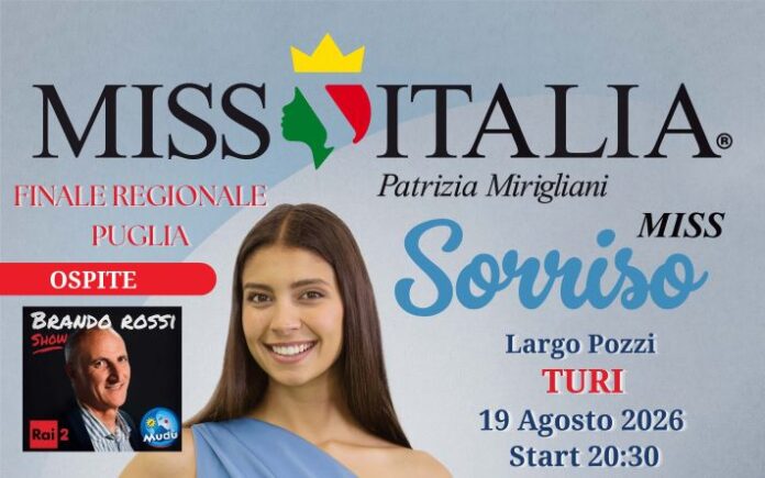 Miss Italia, Miss Sorriso Puglia sarà eletta a Turi