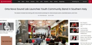 Orta Nova Sound Lab conquista New York: la banda di comunità approda su BroadwayWorld