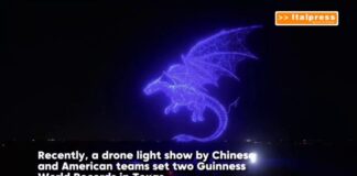 Show di droni congiunto Cina-Usa stabilisce due Guinness dei primati