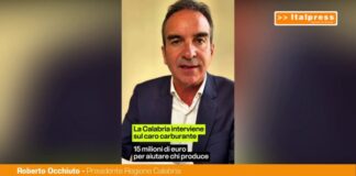 Calabria, Occhiuto “Dalla Regione 15 milioni contro il caro carburanti”